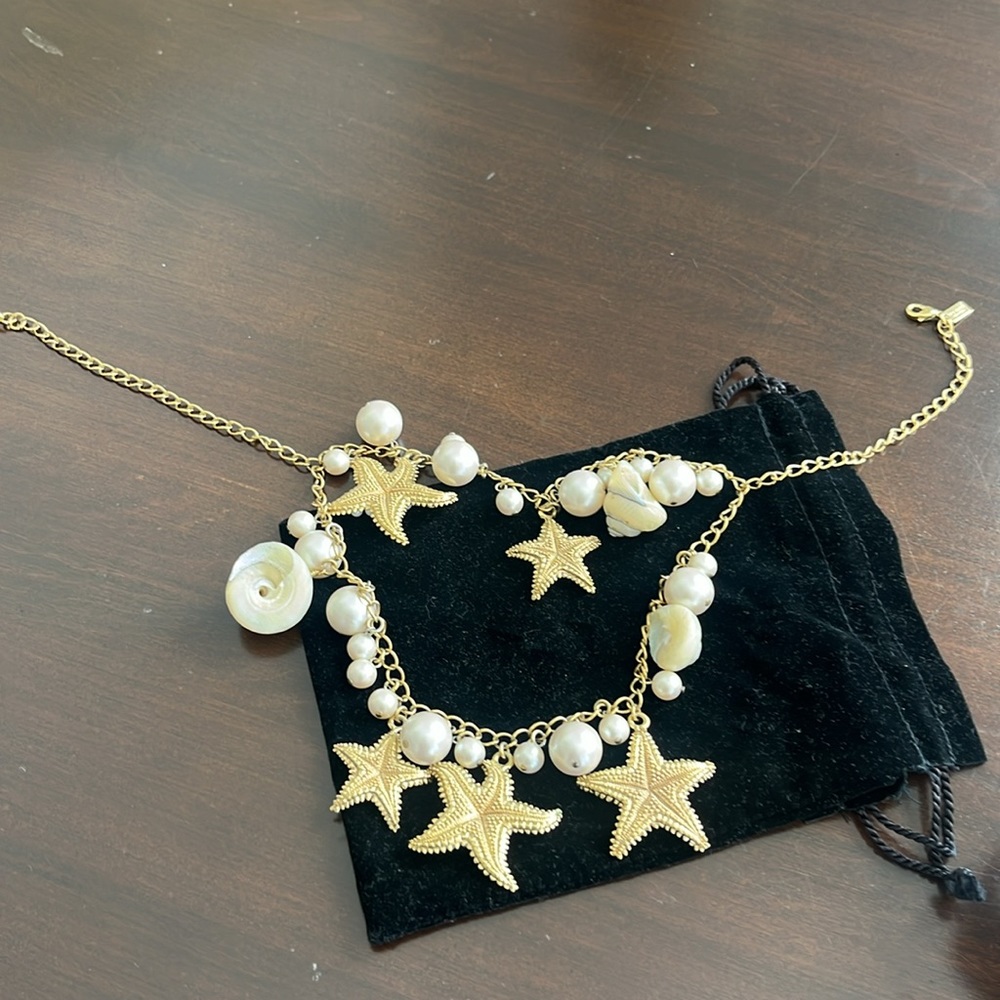 Pearl And Shell Statement Necklace - image 5